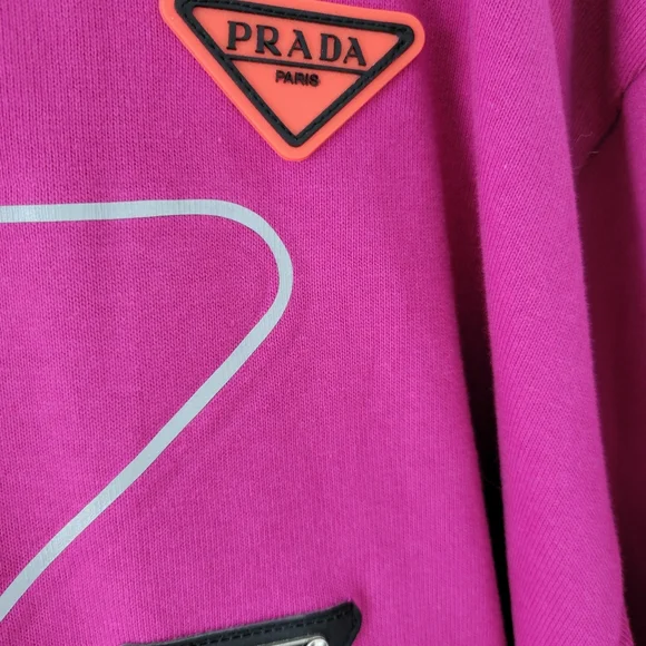 Prada Label Fuschia Pink Women's/ Unisex T Shirt - Picture 3 of 12